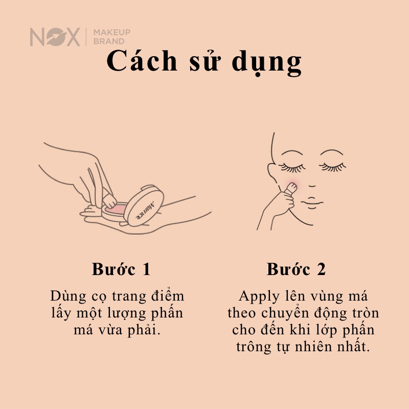 Phấn má hồng NOX hình hoa đào khả năng lên màu cao nâng tông da 6g | BigBuy360 - bigbuy360.vn