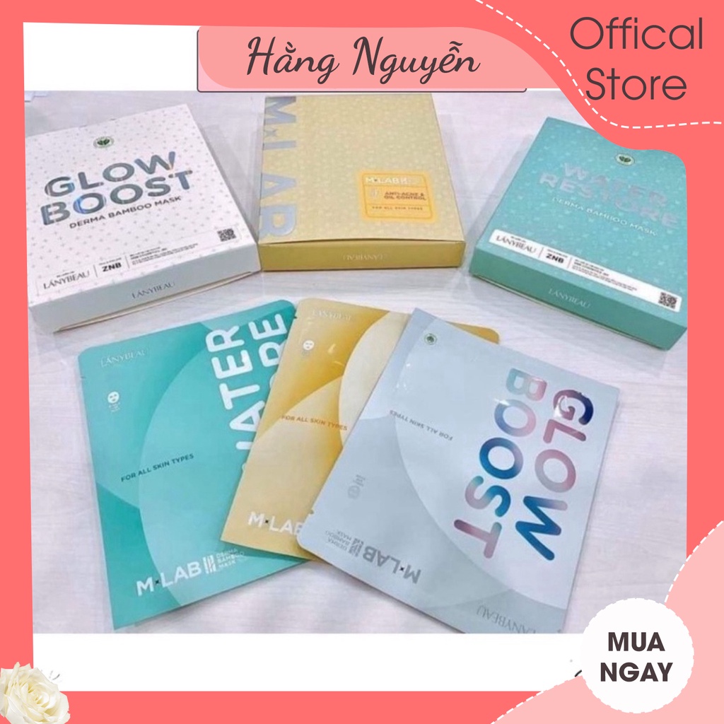 🌟[ SIÊU HOT ] Mặt nạ vegan thuần chay sợi tre MLAB - M LAB - Hộp 7 miếng🍀