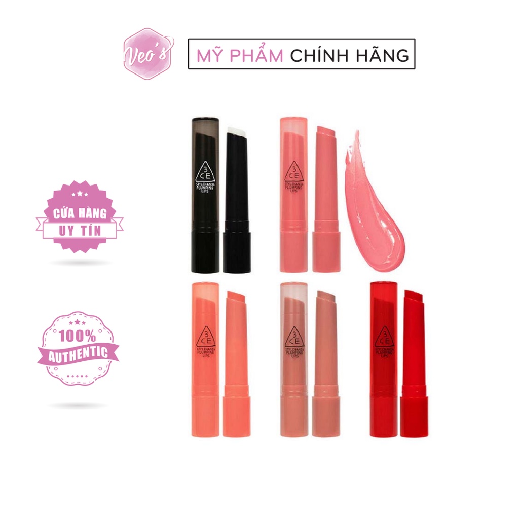 Son dưỡng có màu làm đầy môi 3CE PLUMPING LIPS #RED