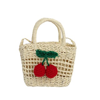 Túi hộp đan cói Cherry Labonia