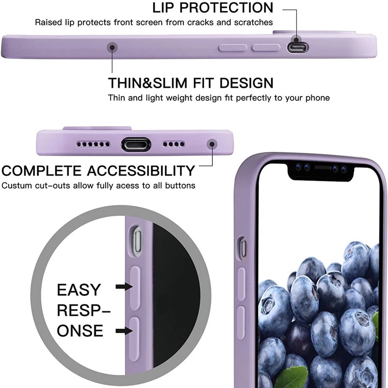 Ốp lưng silicon lót nỉ cho iPhone 14 Plus 13 Pro Max Mini 5G 4G 2022