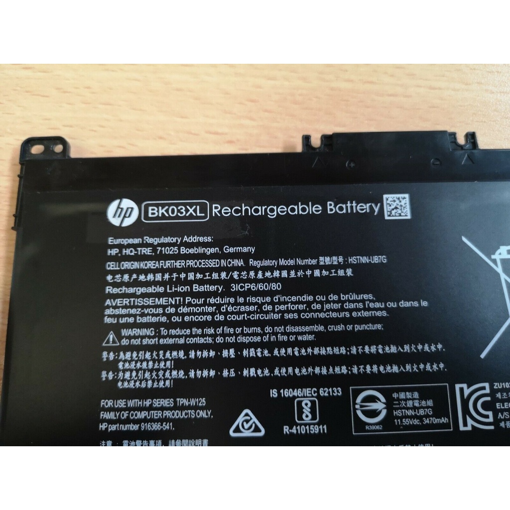 (BATTERY) PIN LAPTOP HP 14-BA000 BK03XL (ZIN) (3 CELL) dùng cho Pavilion X360 14-ba000, BK03XL