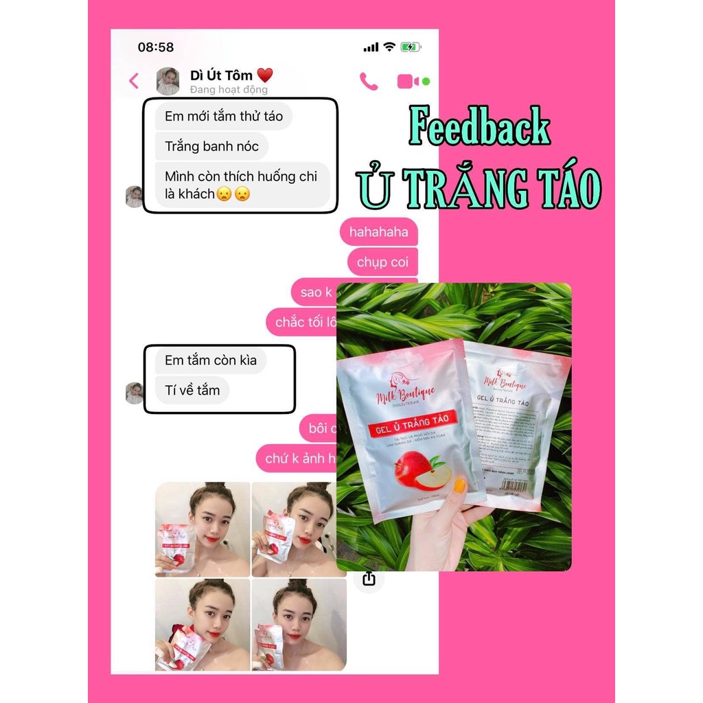 Gel ủ trắng Táo Milk Boutique 100ml