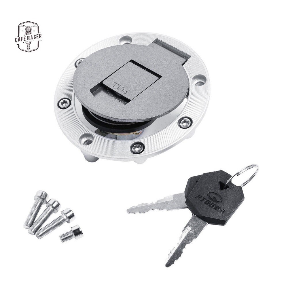 BỘ NẮP KHÓA BÌNH XĂNG MỘC ĐỘ GÒ TO CHO XE MÁY ĐỘ CLASSIC, CAFE RACER