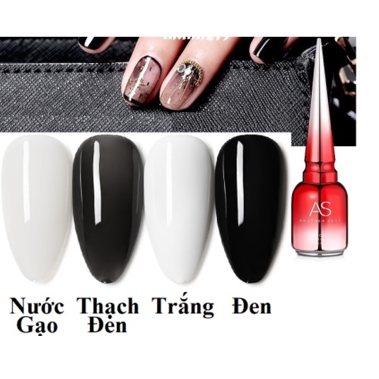 Sơn Gel AS Nước Gạo , Thạch Đen, Đen, Trắng chai đen đỏ bất kỳ