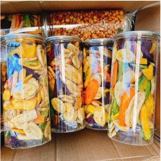 Hoa quả sấy thập cẩm trái cây sấy mix vị hũ 250g - Happy Food đồ ăn vặt ngon