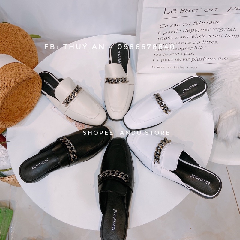 Sục da dây xích cao cấp ANDUSTORE form đẹp sẵn đen