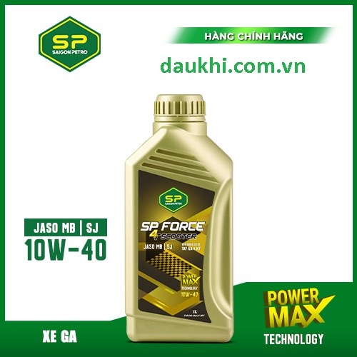 Daukhi.com.vn - Dầu Nhớt Xe Tay Ga – Saigonpetro -SP FORCE SCOOTER 4T SJ - 10W40 Dùng Cho Động Cơ 4 Thì Chính Hãng
