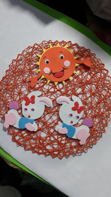 Mẹc mây màu trang trí mầm non