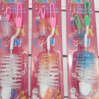 [Tặng kèm Cọ Núm Vú]Cọ Bình Sữa,Cọ Rửa Bình Sữa Farline Xoay 360 Độ.