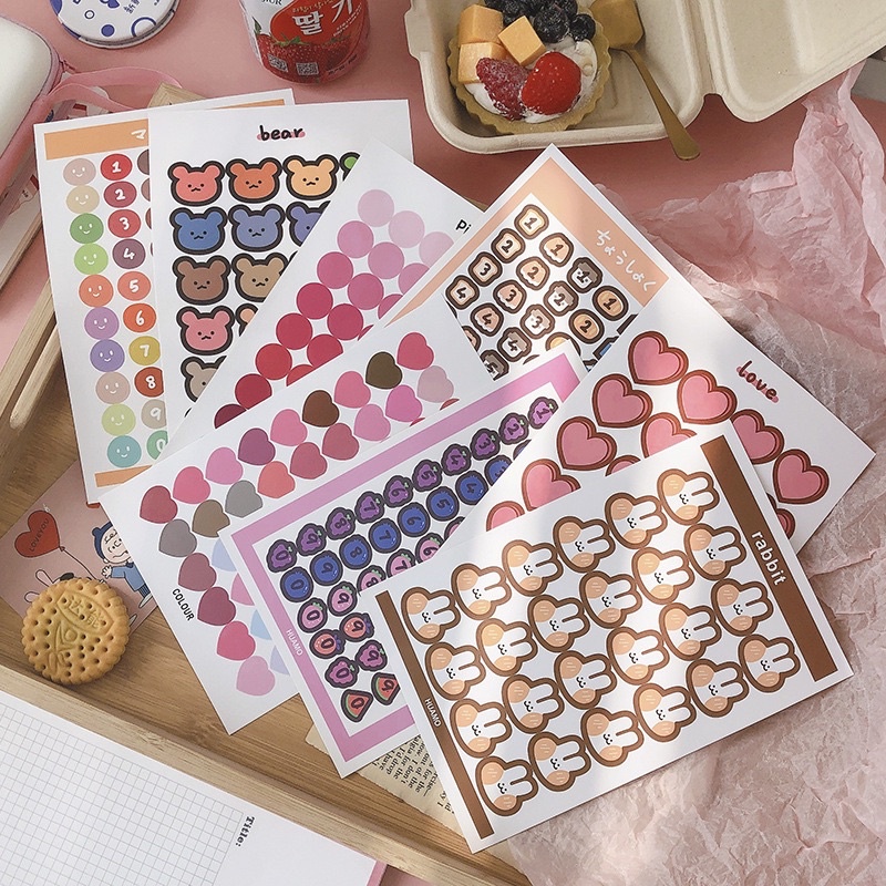 Sticker dán decor kệ , tủ , thùng rác mini