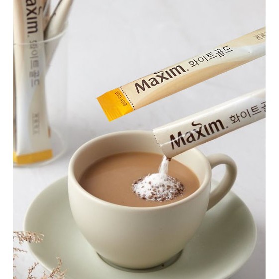 CÀ PHÊ MAXIM HÀN QUỐC WHITE GOLD MIX HỘP 100 GÓI 맥심 커피 화이