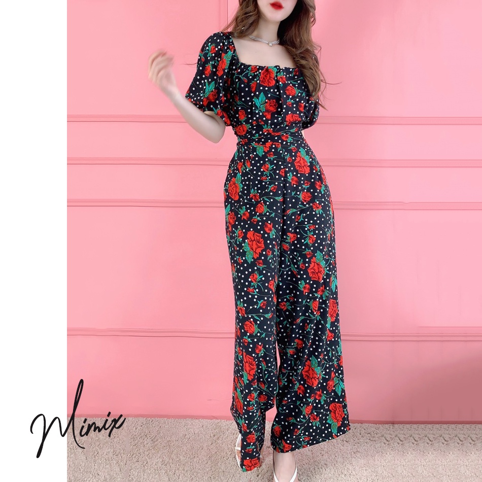 Jumpsuit hoa nhí MIMIX áo liền quần sang trọng BG5175