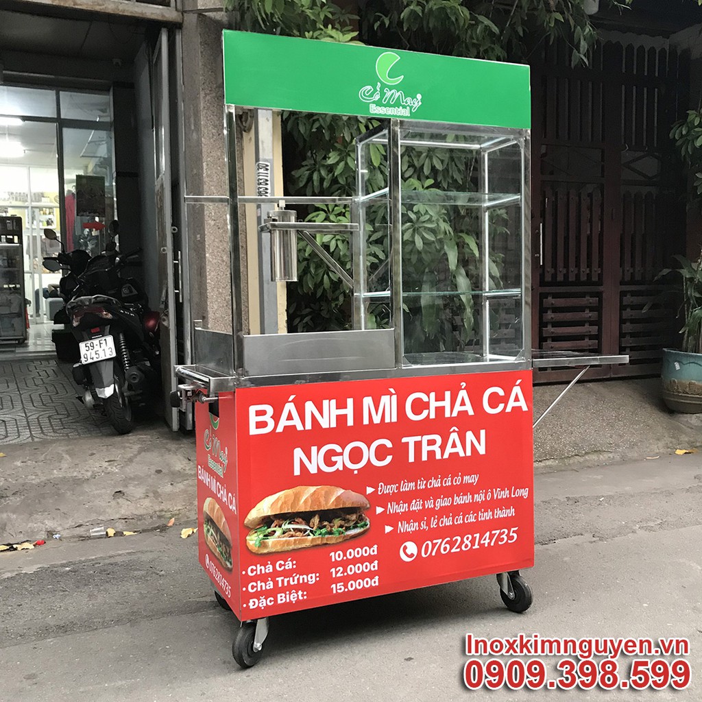 Trọn Bộ Xe Bán Bánh Mì Chả Cá