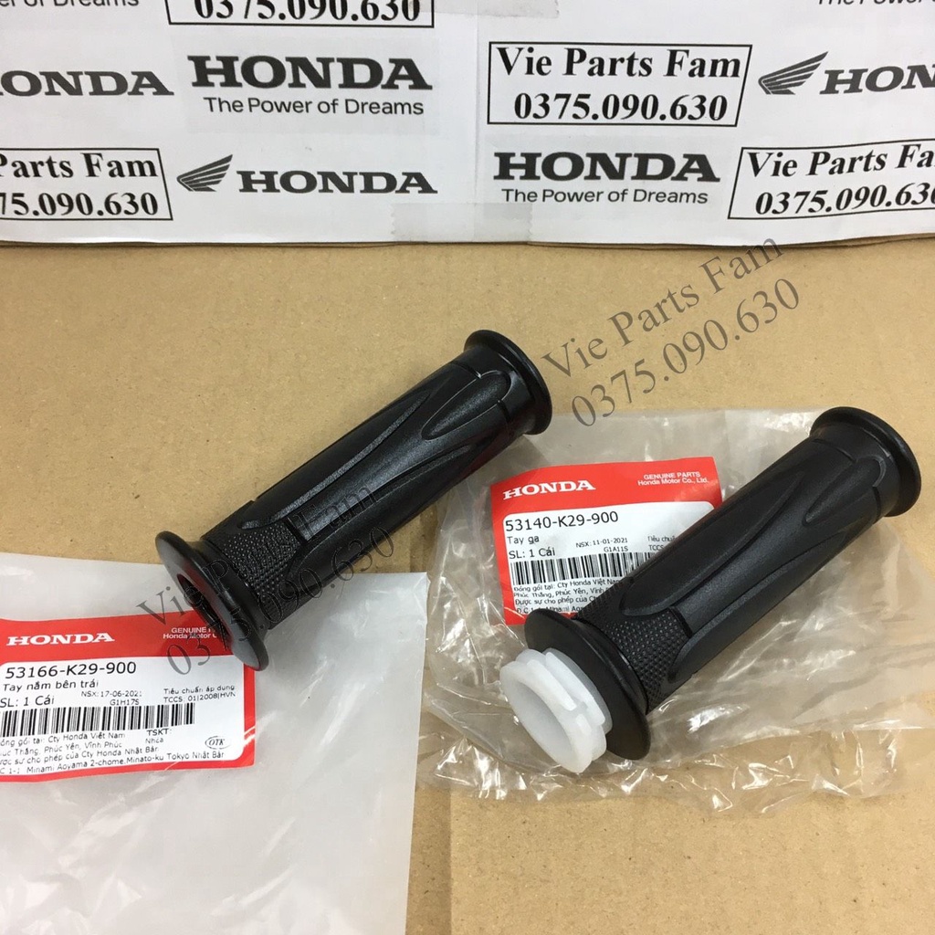 CẶP BAO TAY SH MODE MÀU ĐEN ĐỜI 1 DÂY GA, HÀNG CHÍNH HÃNG HONDA