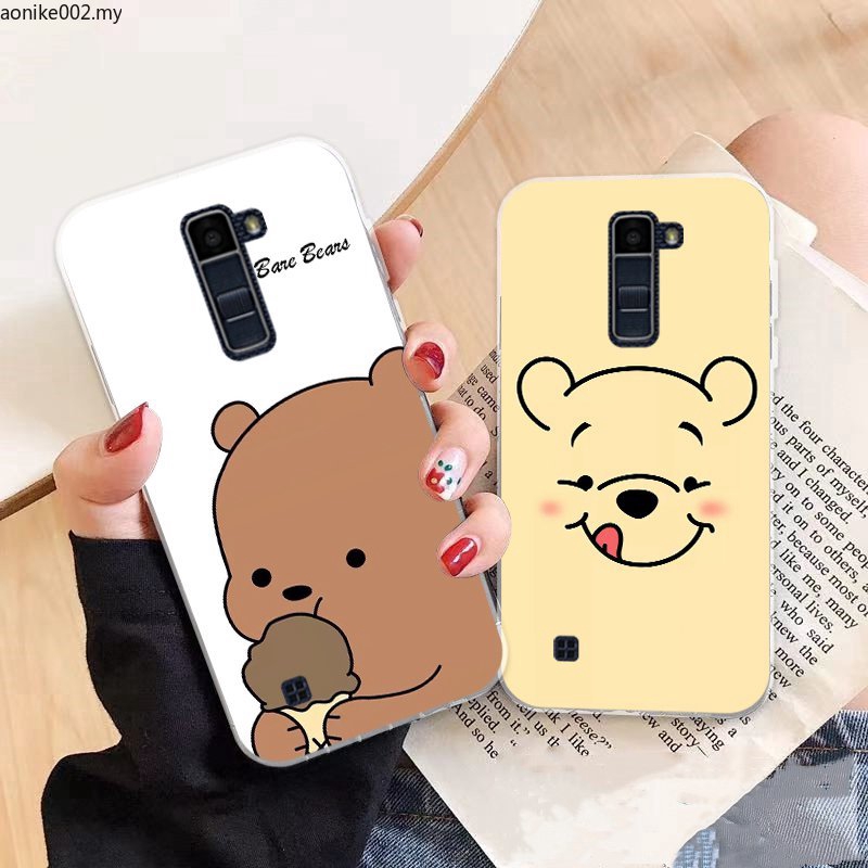 LG K8 K10 2016 2017 X Power Q6 Q8 V20 Stylus 2 Plus 3 V30 Bear Pattern-3 Soft Silicon Case Cover