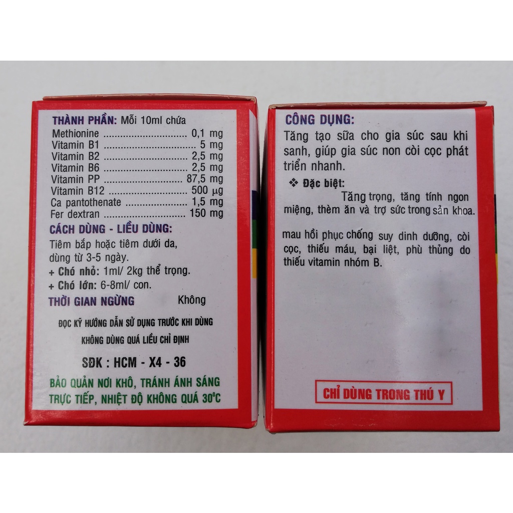 3 lọ 10ml Siêu vỗ béo chó, mèo Amino Booster