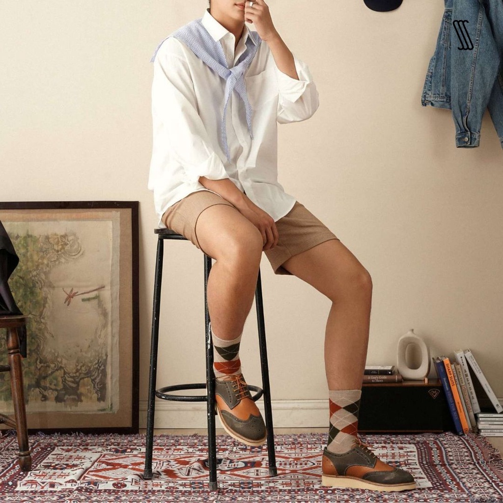 Áo sơ mi nam cổ đức SSSTUTTER form refined fit sơ vin linh hoạt có kèm khăn choàng phong cách hàn quốc VENICE SHIRT