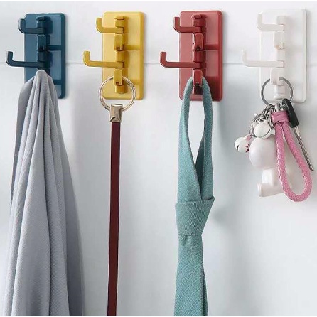 [DÁN CỰC CHẮC] Móc Dán Tường 4 Nhánh Xoay Hình Cây Thông