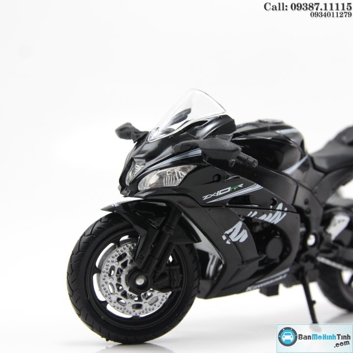 Mô hình xe mô tô Kawasaki Ninja ZX-10R 1:18 Welly Black