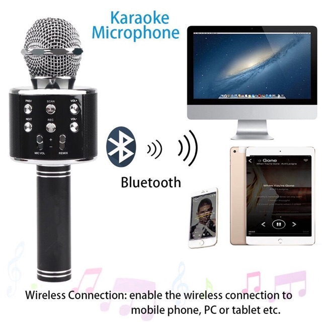 Micro Bluetooth Karaoke tích hợp loa cầm tay tiện lợi