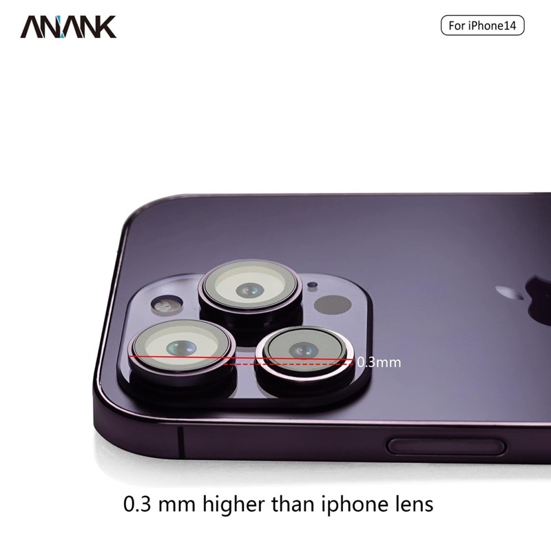 Iphone 14 | 14 Pro | 14 Plus | 14 Pro Max  [ Dán từng mắt cam Màu theo máy - Anank ] Hàng xuất Nhật Cao cấp