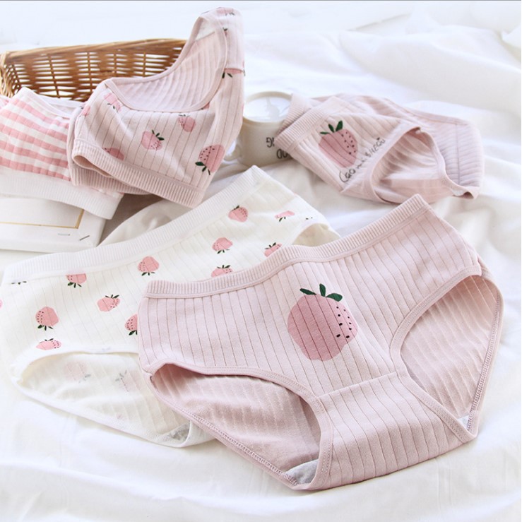 Set 5 Quần Lót Cotton Mềm Mịn Hình Quả Đào - SQ022