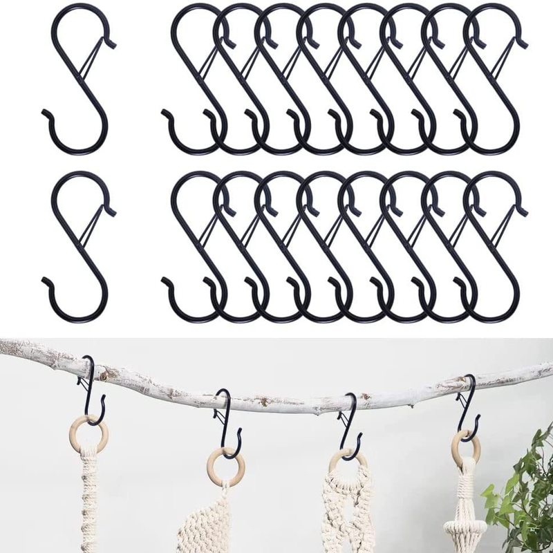 1 / 5 Móc Treo Đồ Hình Chữ S Bằng Kim Loại Chất Lượng Cao