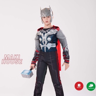 Quần áo người nhện halloween siêu nhân trẻ em hoá trang Maki Thần Sấm.HTA28