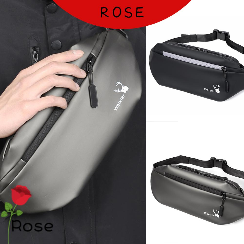 ROSE Casual Waist Bag Waterproof Sport Chest Bag Travel Cycling Running Outdoor Anti-Theft Large Capacity Wallet/Multicolor