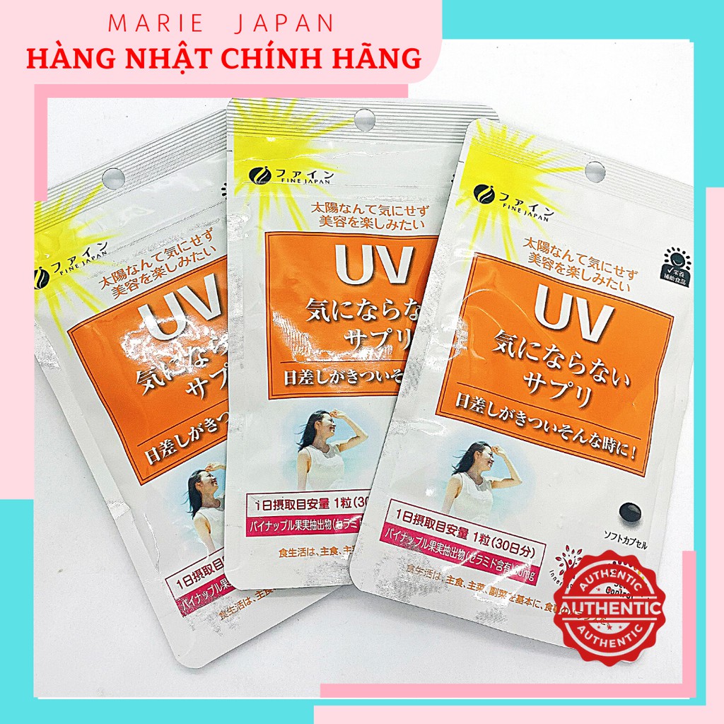 [Mã 66FMCGSALE hoàn 8% xu đơn 500K] Viên Uống Chống Nắng Uv Care Plus Fine Japan Nhật Bản Gói 30 Viên | BigBuy360 - bigbuy360.vn