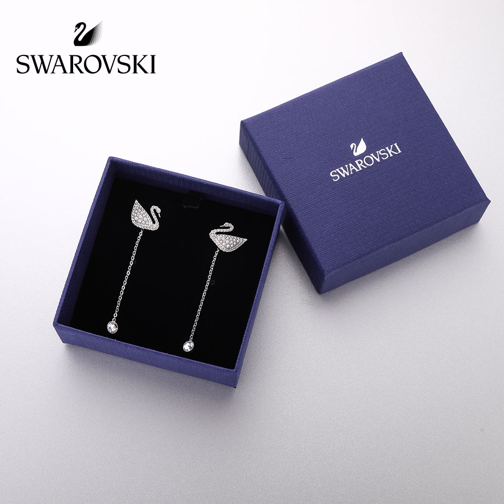 FREE SHIP Bông Tai Cá Tính Nữ Swarovski Swan ICONIC SWAN Khí chất thời trang Ngọc trai thanh lịch Earrings Crystal FASHION Trang sức trang sức đeo THỜI TRANG