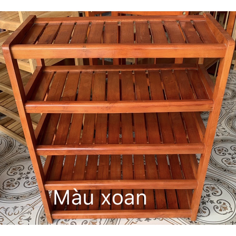 Kệ dép gỗ 5 tầng - 60cm