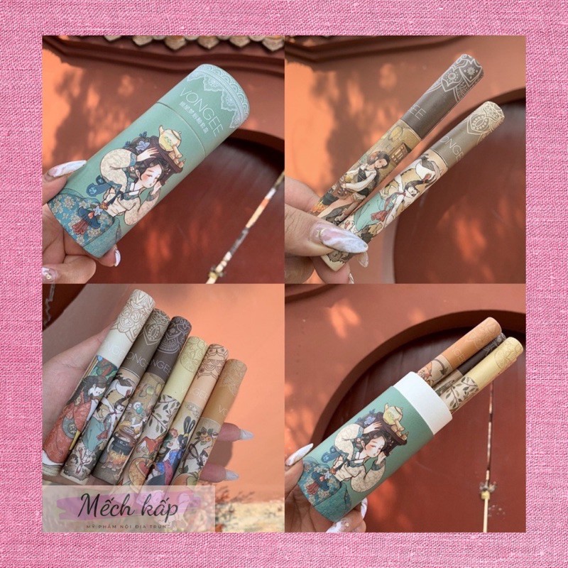 [VONGEE] hộp son cô gái cổ trang xanh 5 màu | BigBuy360 - bigbuy360.vn