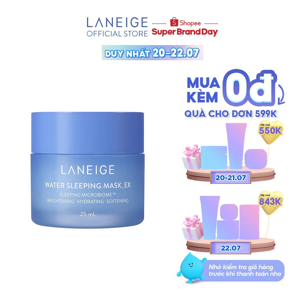 Mặt nạ ngủ tăng khả năng tự vệ của da LANEIGE Water Sleeping Mask EX 25ml | BigBuy360 - bigbuy360.vn