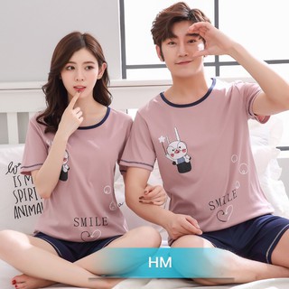 Freeship đơn 99k_sét đồ bộ đôi nam nữ in smile . .