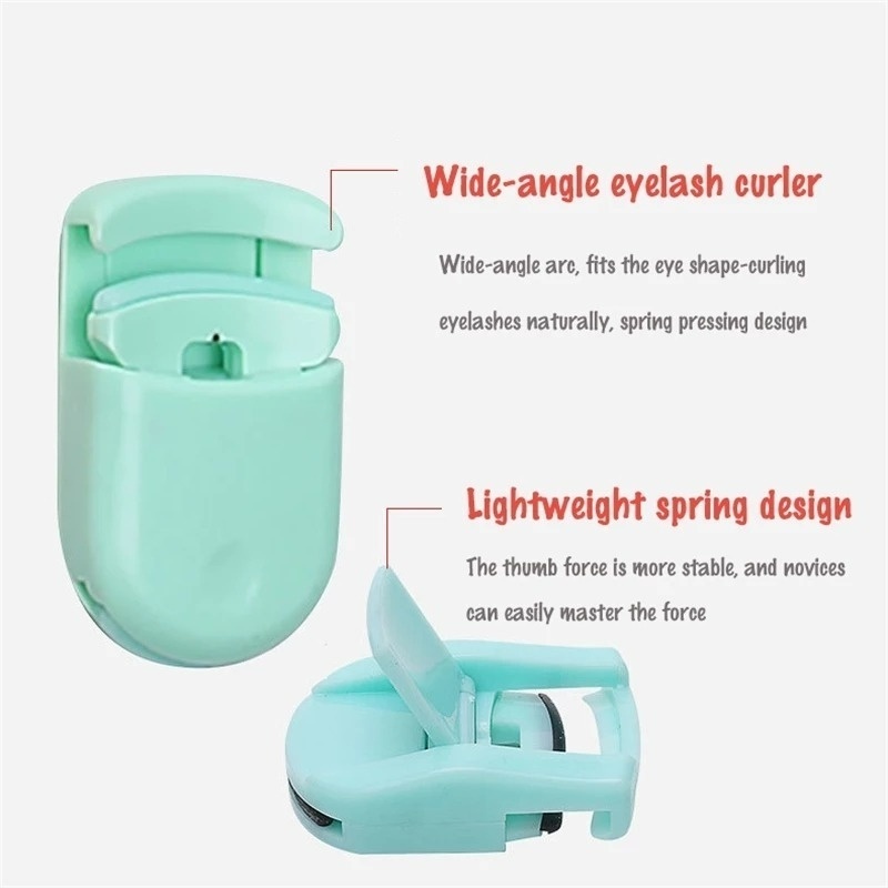 Dụng Cụ Bấm Cong Mi Mini Nhiều Màu Sắc Kèm Băng Keo Dán Thay Thế Tiện Dụng