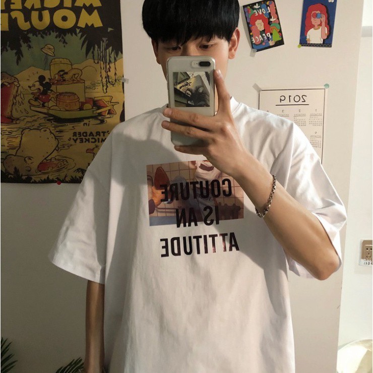 Áo thun tay lỡ Nam Nữ form rộng vải Cotton, áo phông tay lỡ Unisex A27 | BigBuy360 - bigbuy360.vn