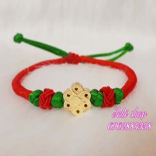 Vòng tay charm bạc kết đồng tâm (nút thắt như ý)