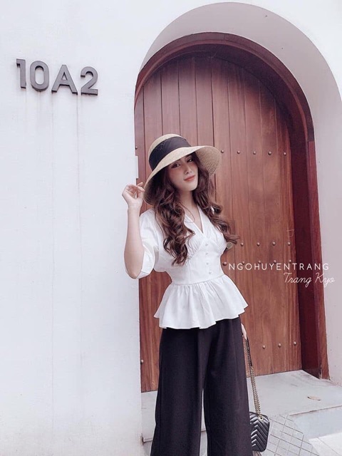 Set áo peplum và quần ống xuông( có video thật) | BigBuy360 - bigbuy360.vn