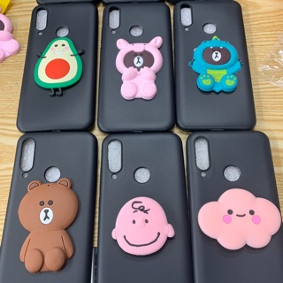 Ốp lưng Vsmart Joy 3 dẻo đen hình thú nổi cute