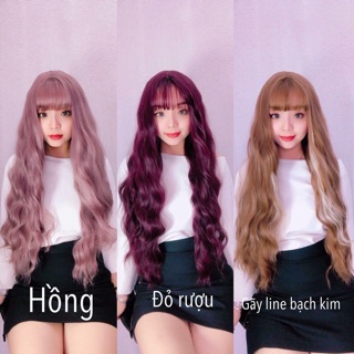 Tóc giả nguyên đầu xù dài + lưới trùm