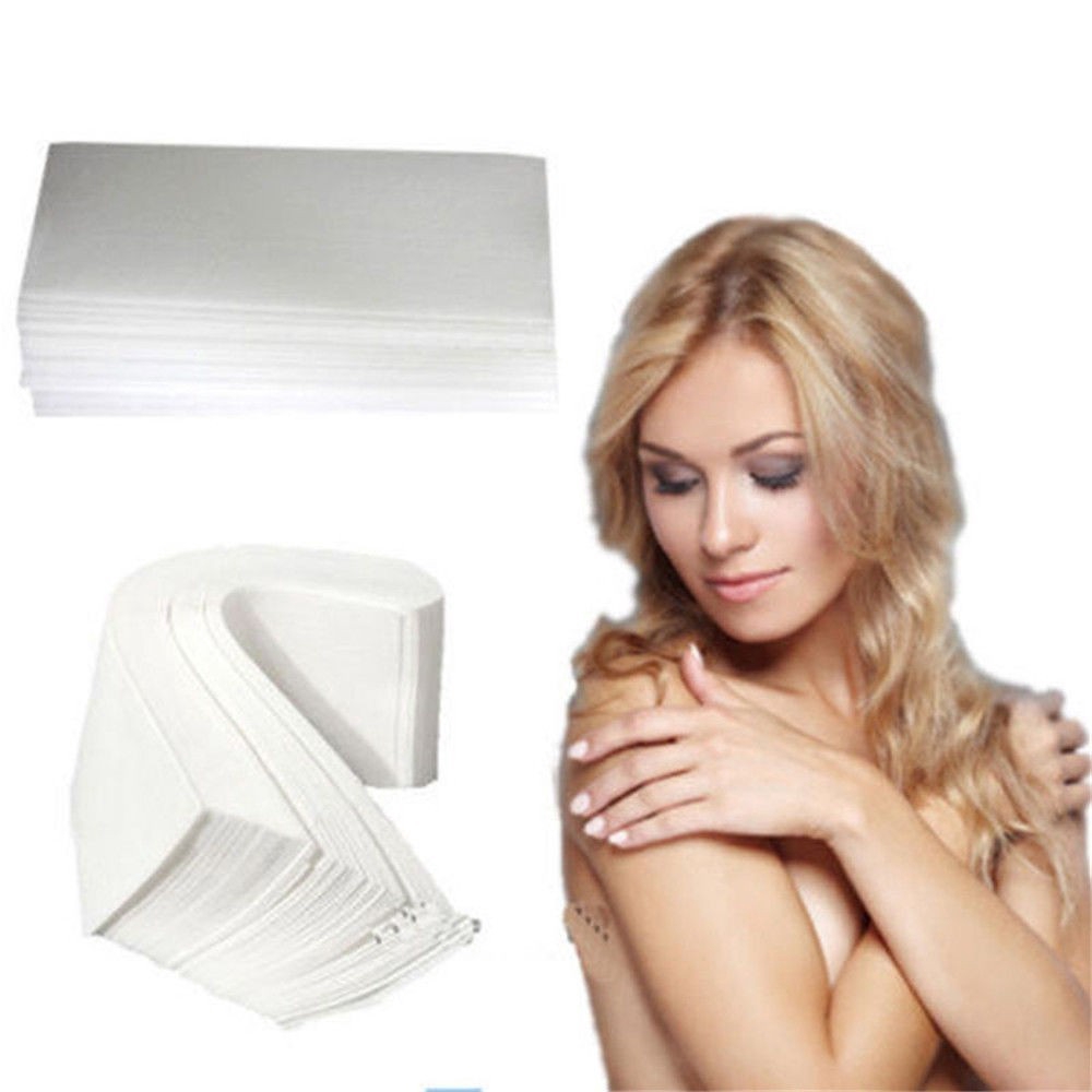 Set 100 Tờ Giấy Vải Không Dệt Dùng Wax Lông Cơ Thể