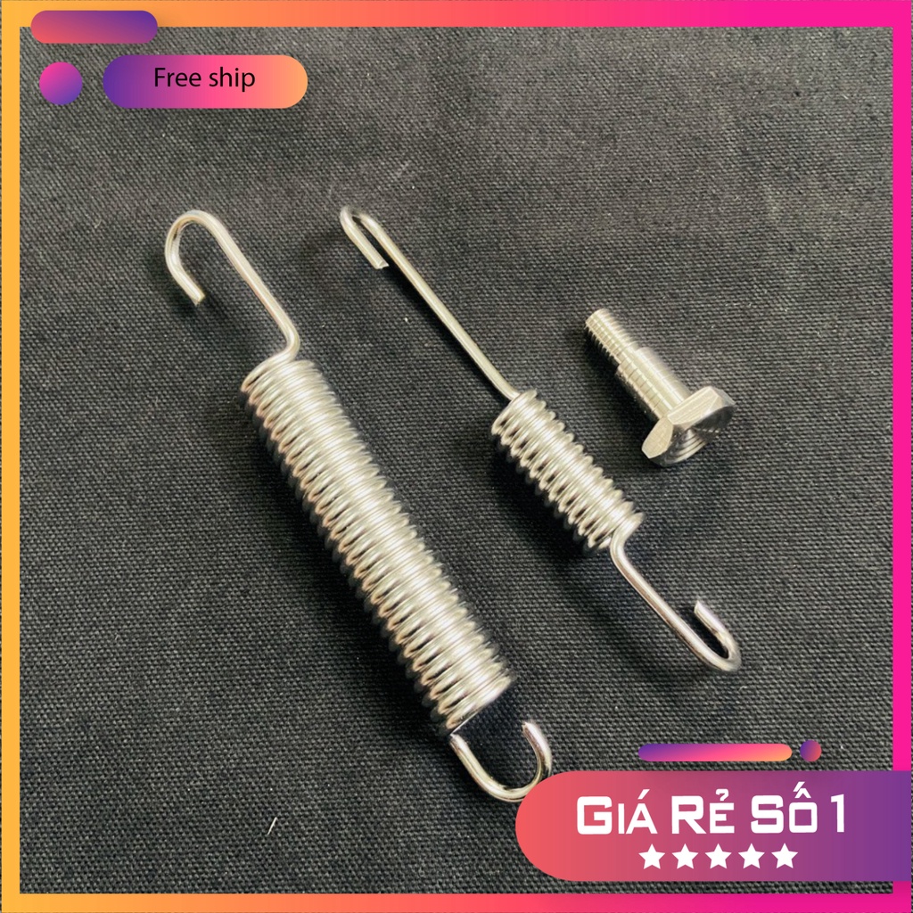 HCM  LÒ XO INOX CHỐNG NGHIÊNG - CHỐNG ĐỨNG, ỐC CHÂN CHỐNG CHO XE YAMAHA EXCITER CÁC ĐỜI ĐỒ CHƠI XE MÁY GIÁ SỈ