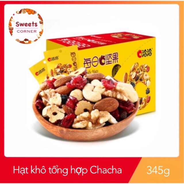 Hạt Và Trái Cây Khô Ăn Liền Tổng Hợp Chacha Daisy Nuts gói 115g