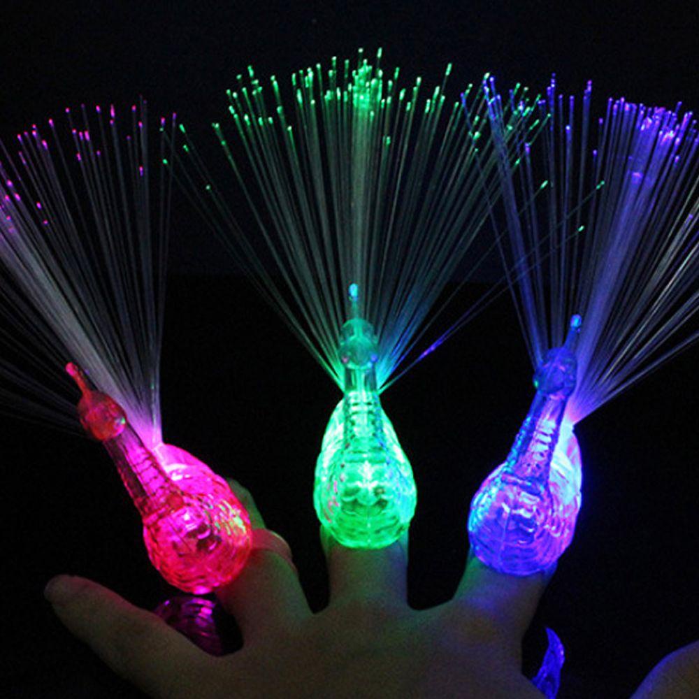 Nhẫn Hình Chim Công Có Đèn LED Màu Sắc Sặc Sỡ