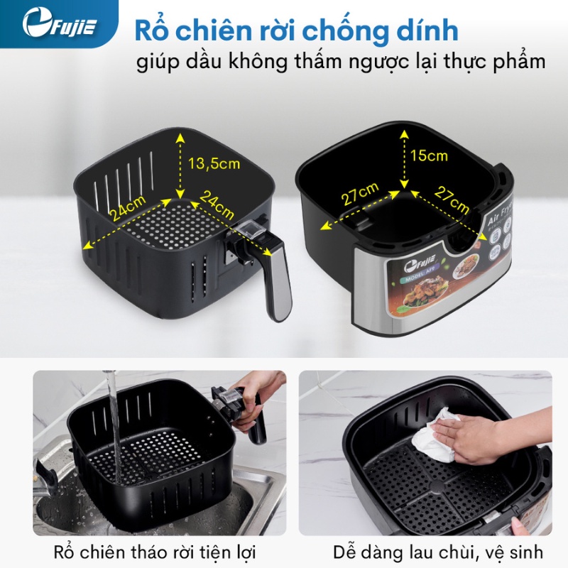 Nồi chiên không dầu FujiE AF9 dung tích 9,2L