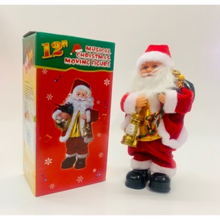 Đồ chơi ông già noel cầm đèn túi quà chuông quà tặng giáng sinh