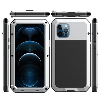 Ốp điện thoại silicon mềm chống sốc kiểu giáp có bộ đệm bằng nhôm bảo vệ cho compatible for iPhone 12 Pro Max 5G/i 12 Mini/11 Pro Max