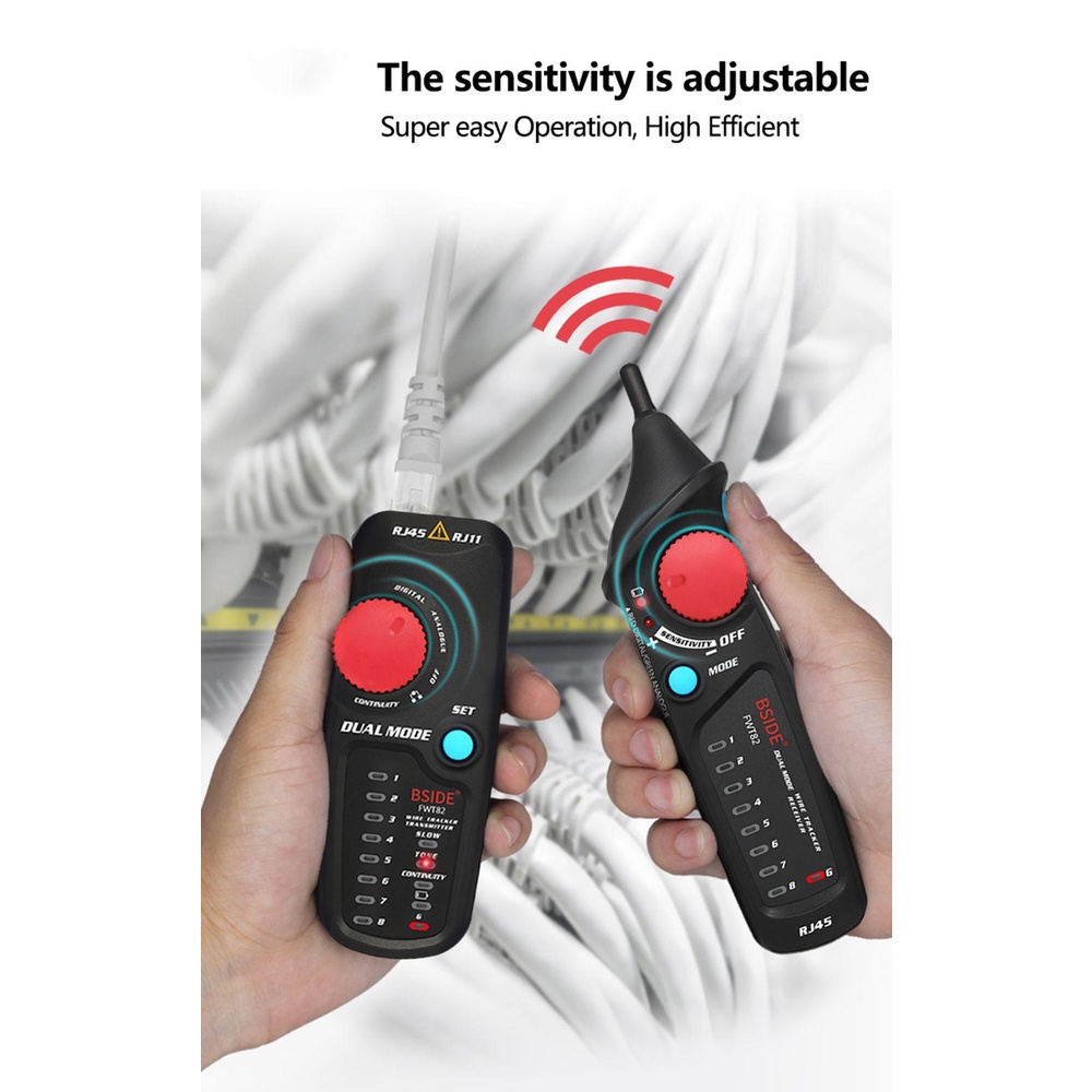 LONTIME Dụng Cụ Kiểm Tra Dây Cáp Mạng LAN Detecteur BSIDE FWT81